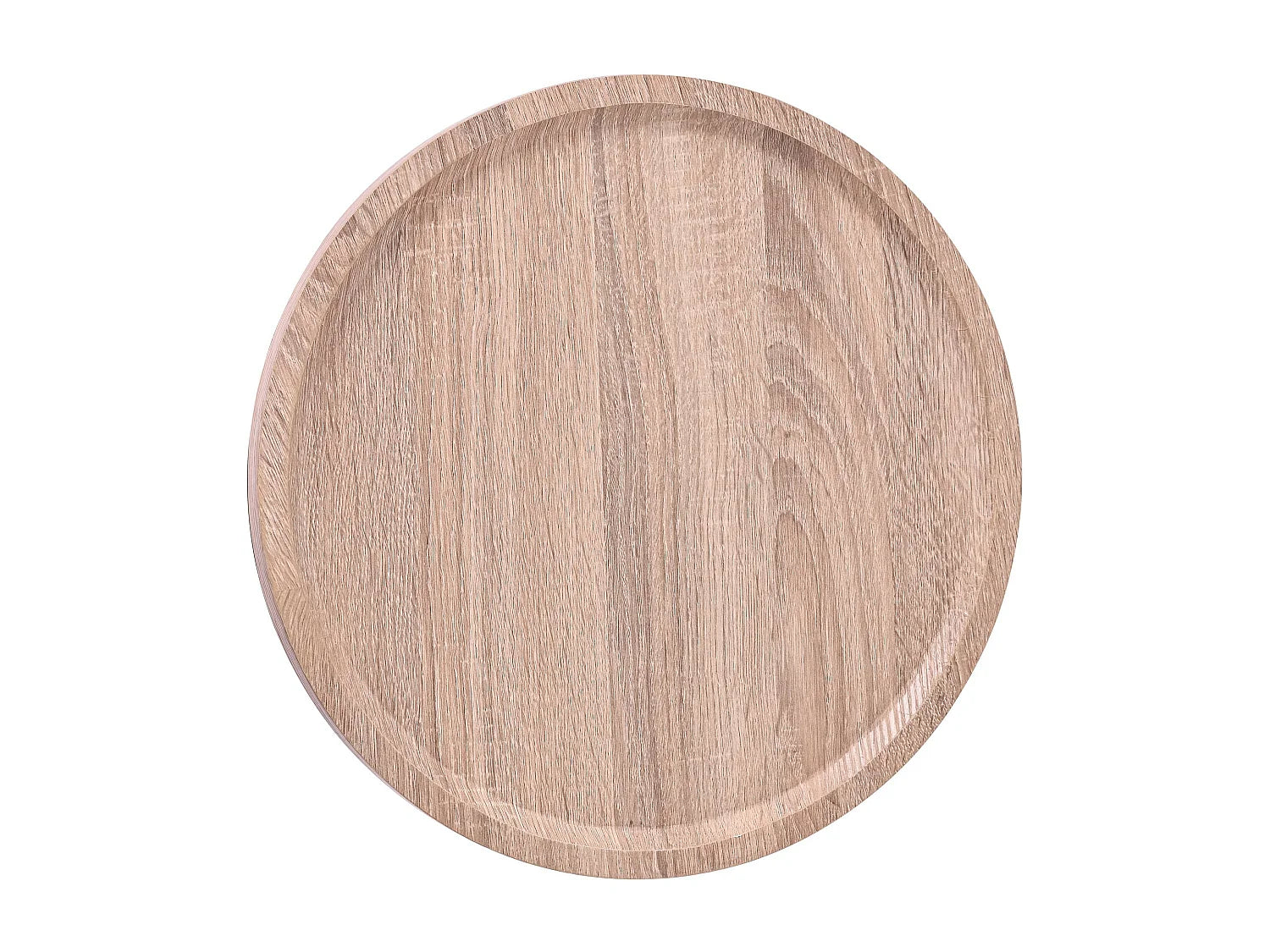 Bout de canapé rond en bois de chêne camel – ASPEN