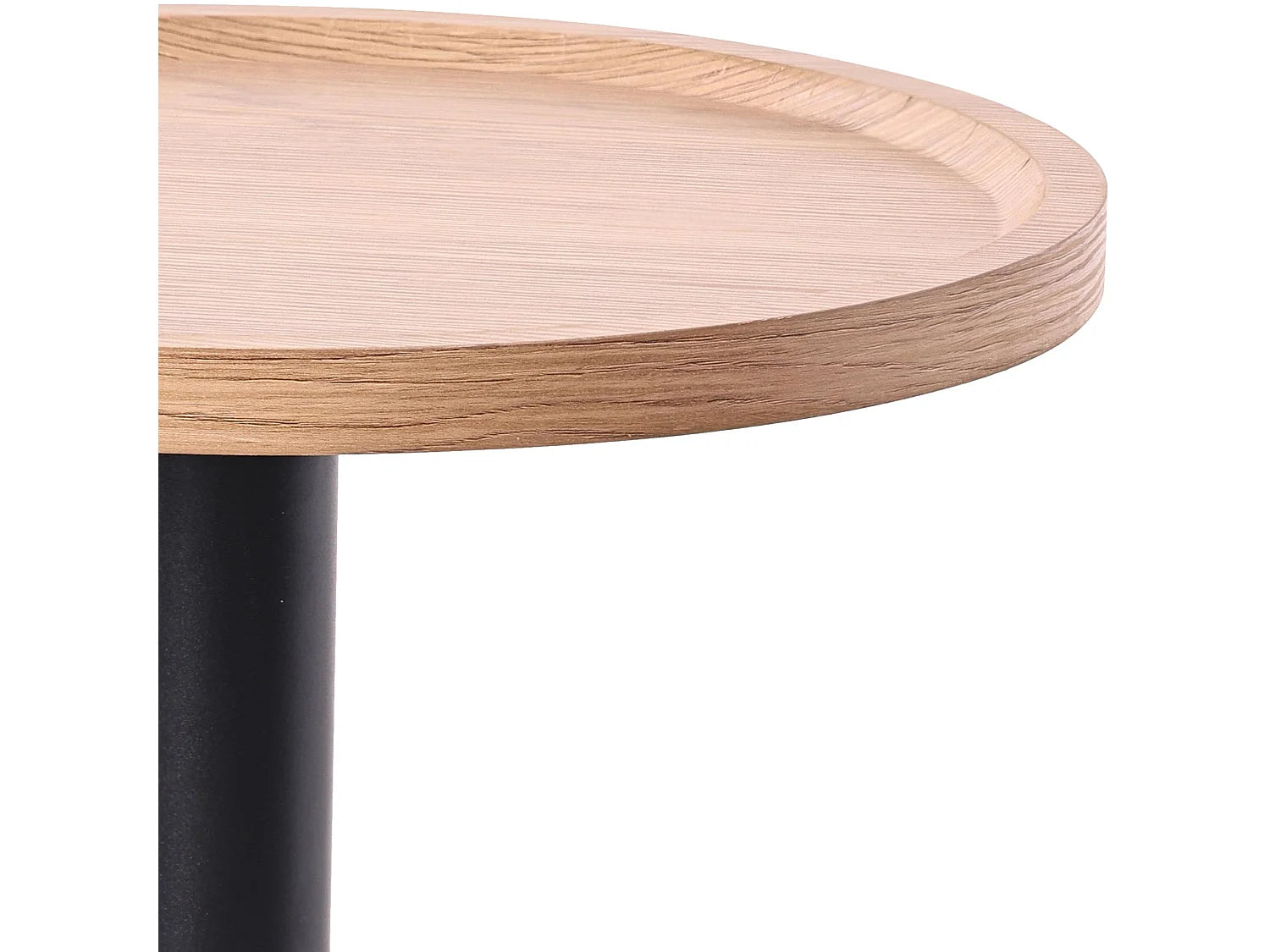 Lot de 2 bouts de canapé ronds en bois naturel – ASPENA