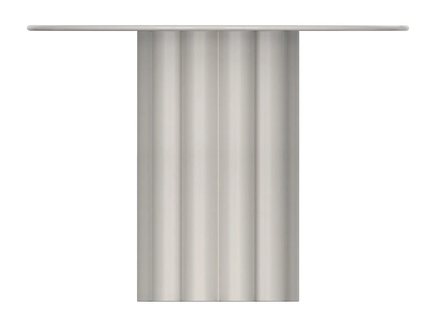 Bout de canapé rond en métal crème mat – WILVA