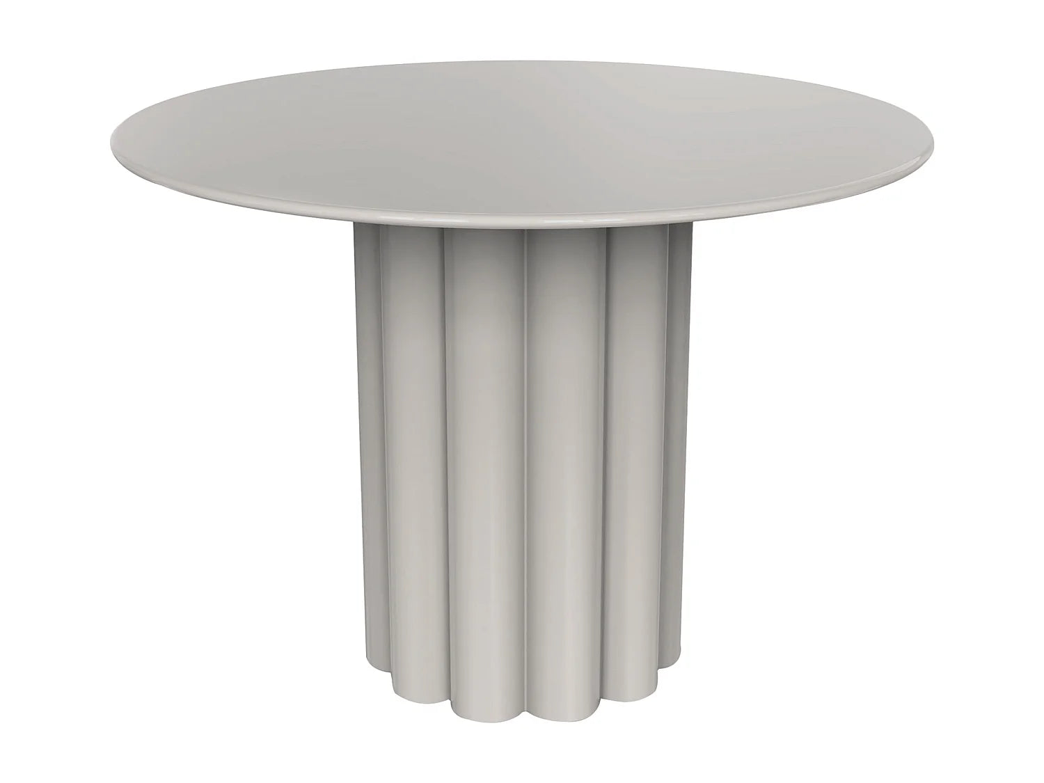 Bout de canapé rond en métal crème mat – WILVA