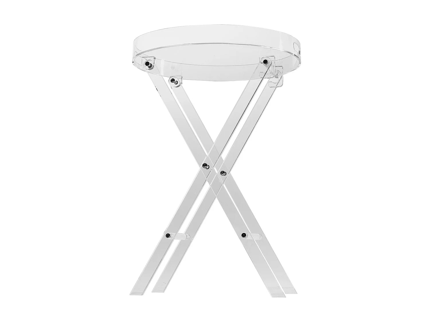 Bout de canapé pliant transparent acrylique – CLARVA