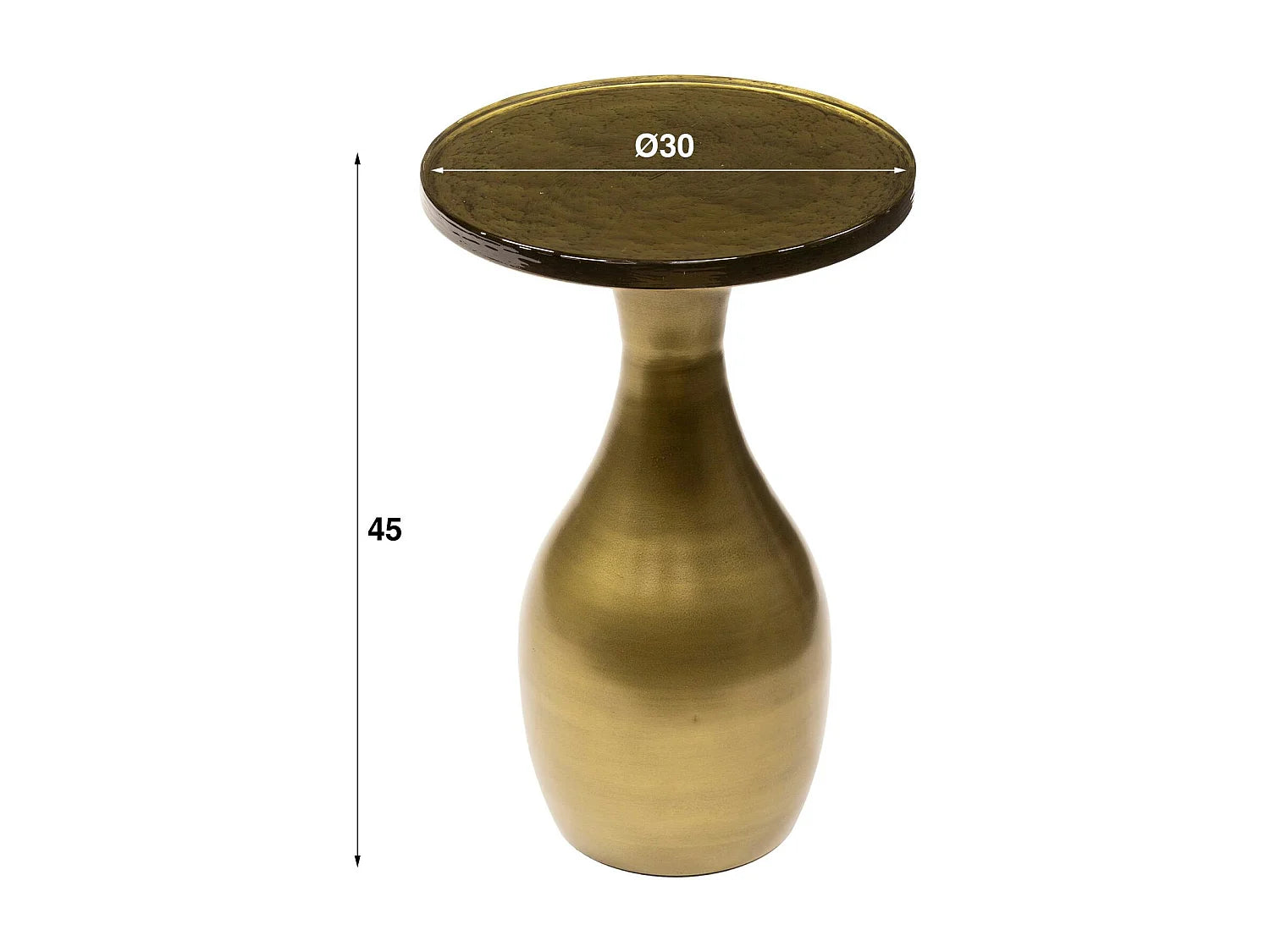 Bout de canapé en verre artisanal cuivré – ANSE