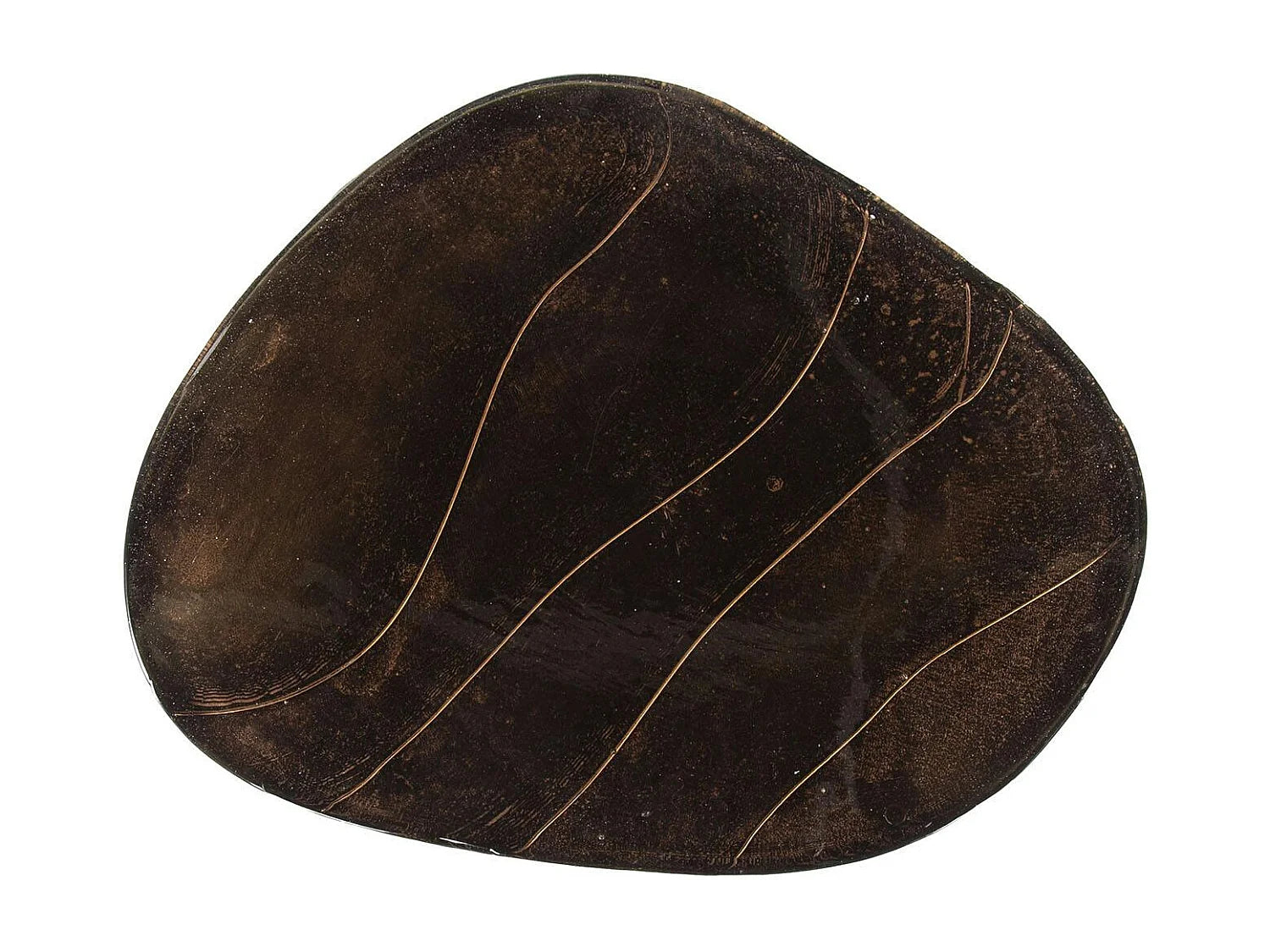 Bout de canapé en verre artisanal cuivre antique – CALDERA
