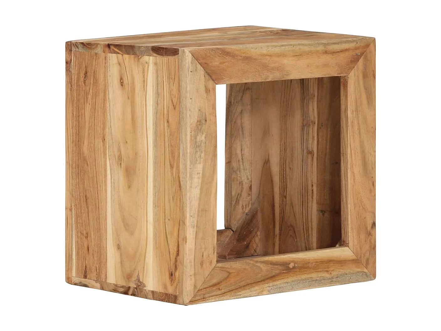 Bout de canapé tabouret en acacia massif – MOKAÏ