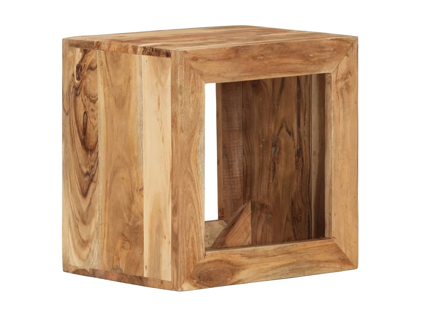 Bout de canapé tabouret en acacia massif – MOKAÏ