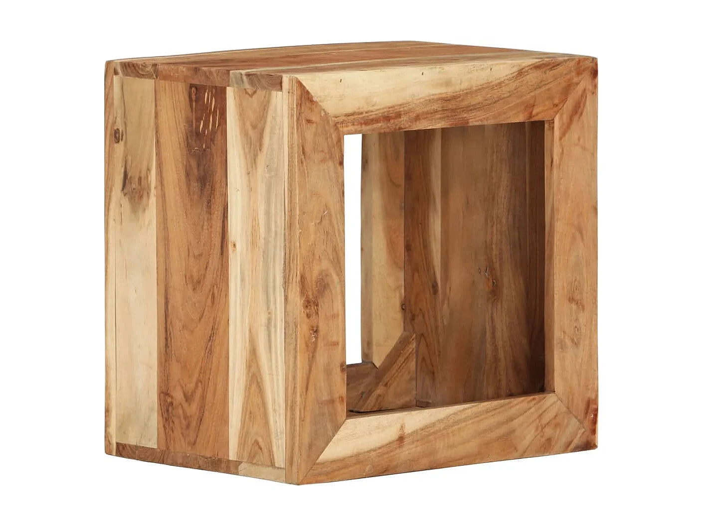 Bout de canapé tabouret en acacia massif – MOKAÏ