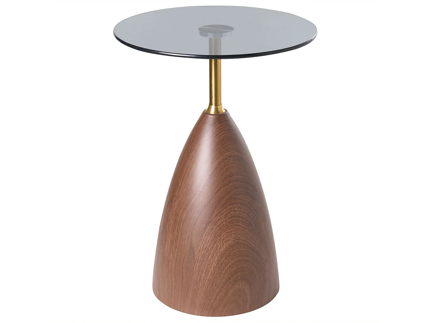Bout de canapé rond en verre trempé marron – WALLEA