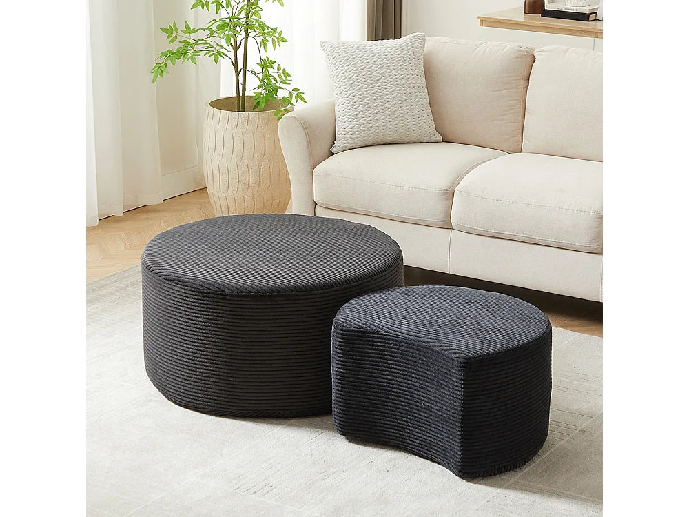Bout de canapé pouf en mousse blanc moderne – MOELLE