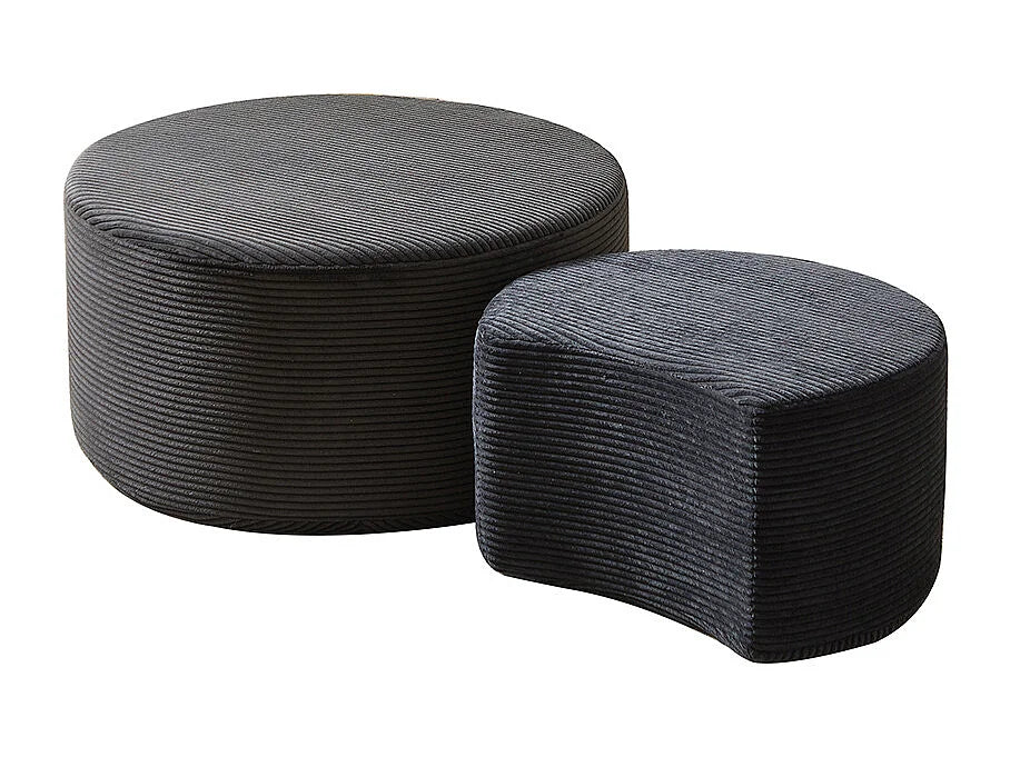 Bout de canapé pouf en mousse blanc moderne – MOELLE