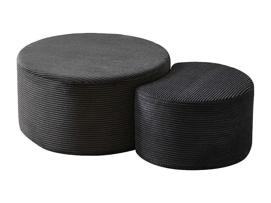 Bout de canapé pouf en mousse blanc moderne – MOELLE