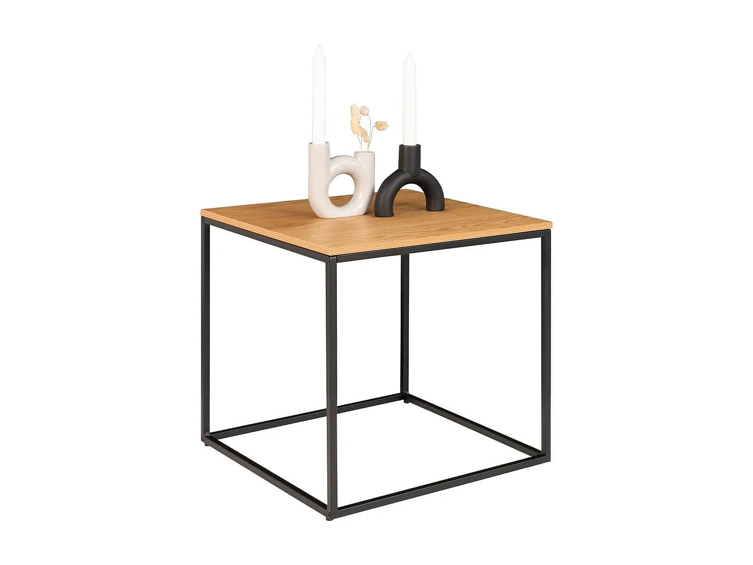 Bout de canapé chêne et noir style scandinave – AVERY