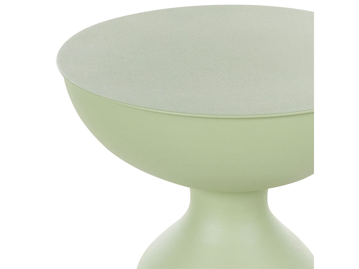 Bout de canapé rond en métal vert clair – PRADO