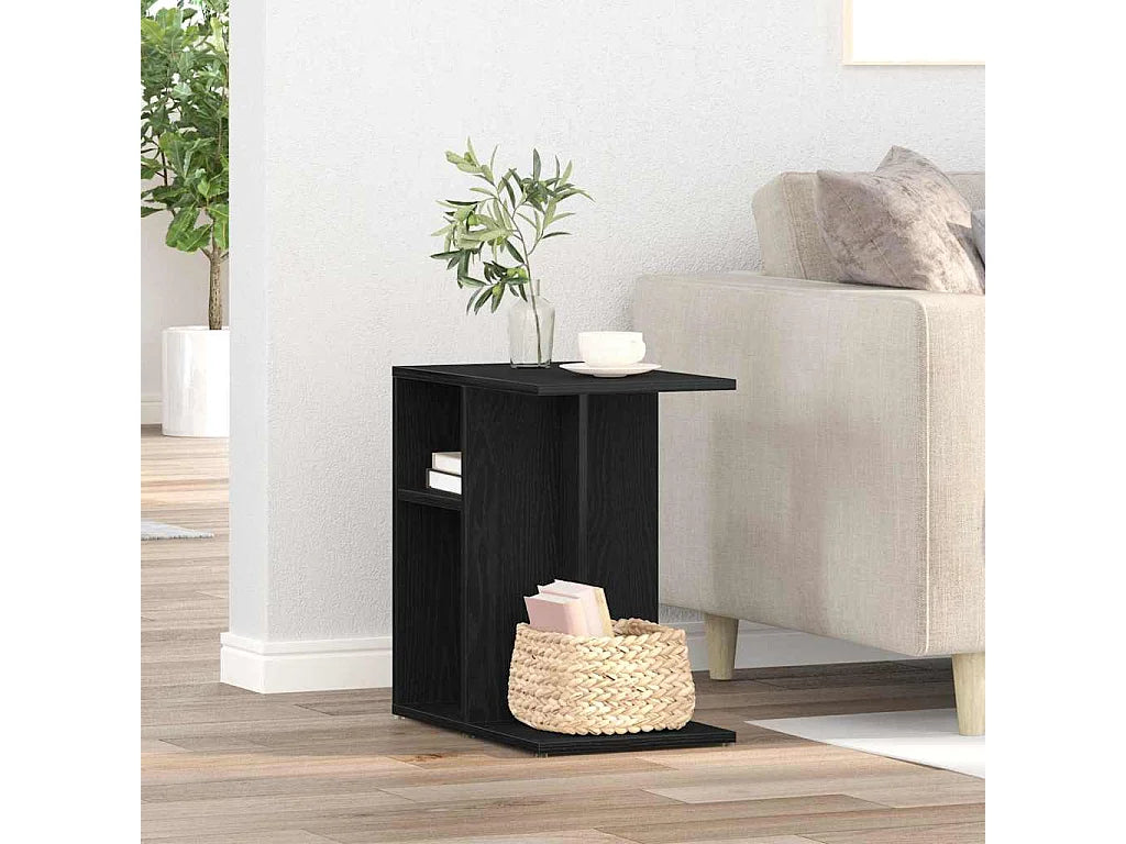 Bout de canapé en bois chêne noir – NORDIK