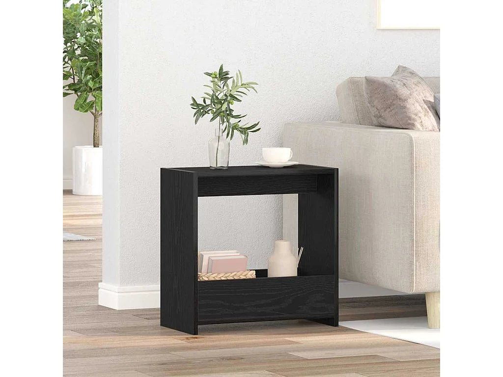 Bout de canapé chêne noir minimaliste – KALDO