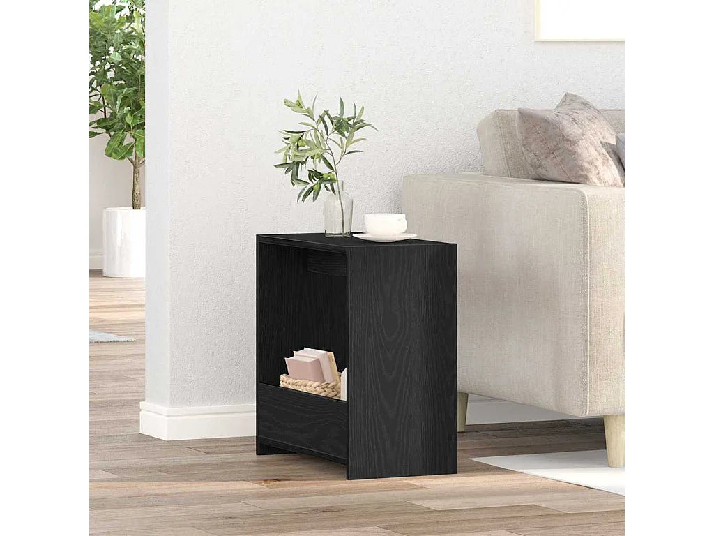 Bout de canapé chêne noir minimaliste – KALDO