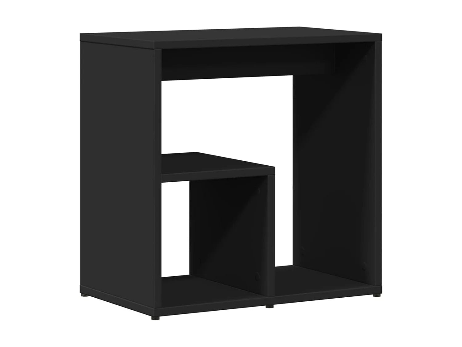Bout de canapé en bois noir avec rangement – NORVA