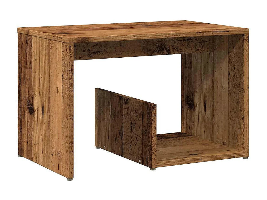 Bout de canapé en bois vieux bois marron – TRONKA