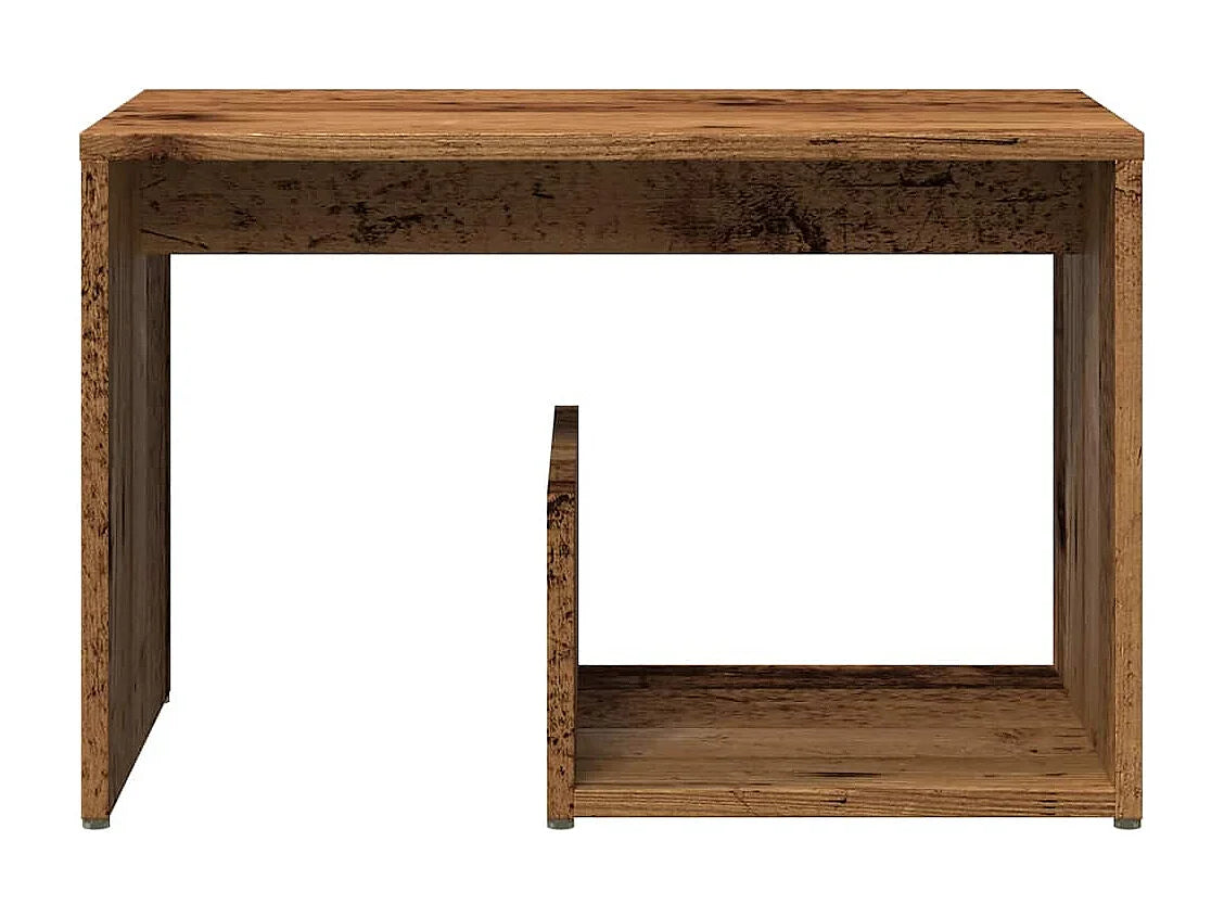 Bout de canapé en bois vieux bois marron – TRONKA