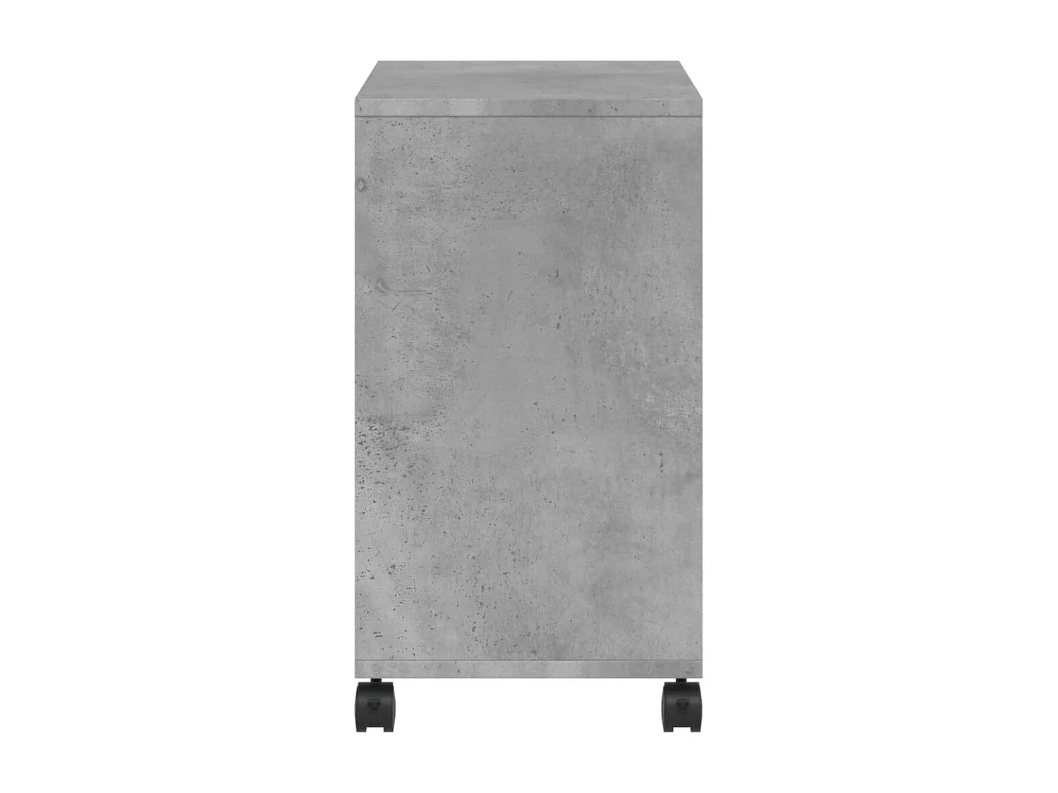 Bout de canapé gris béton à roulettes en bois – ROLLO
