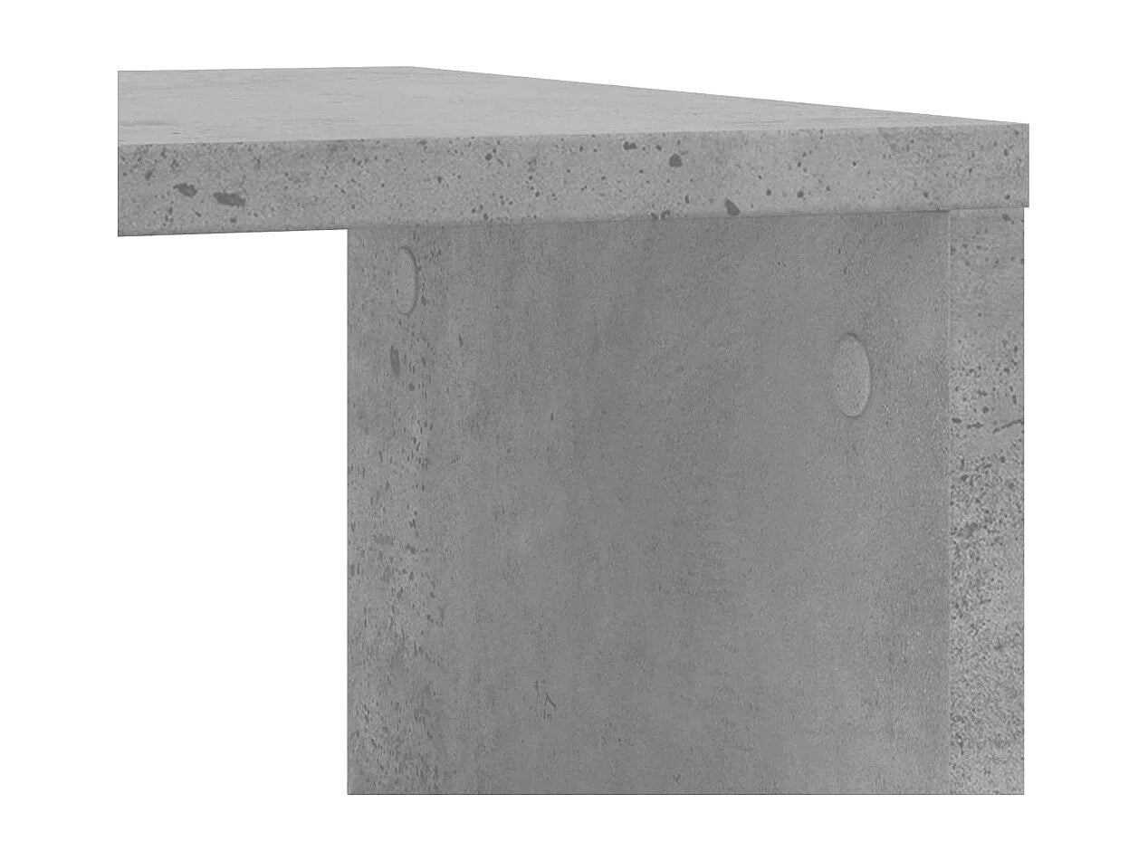 Bout de canapé gris béton à roulettes en bois – ROLLO