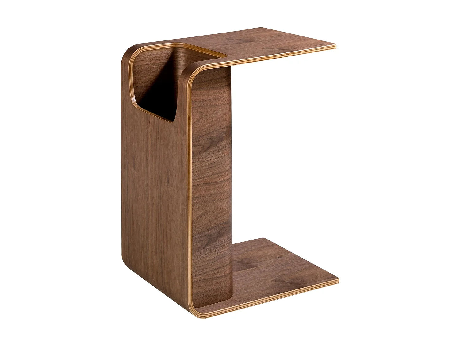 Bout de canapé rectangulaire en noyer naturel – VIENNA