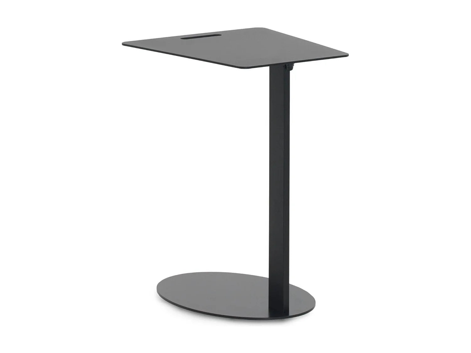 Bout de canapé carré en métal noir mat – NOCTIS
