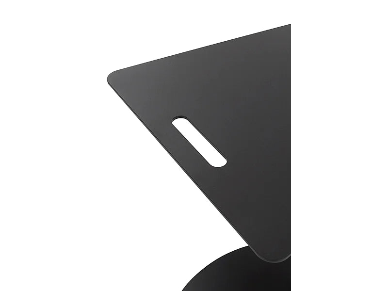 Bout de canapé carré en métal noir mat – NOCTIS