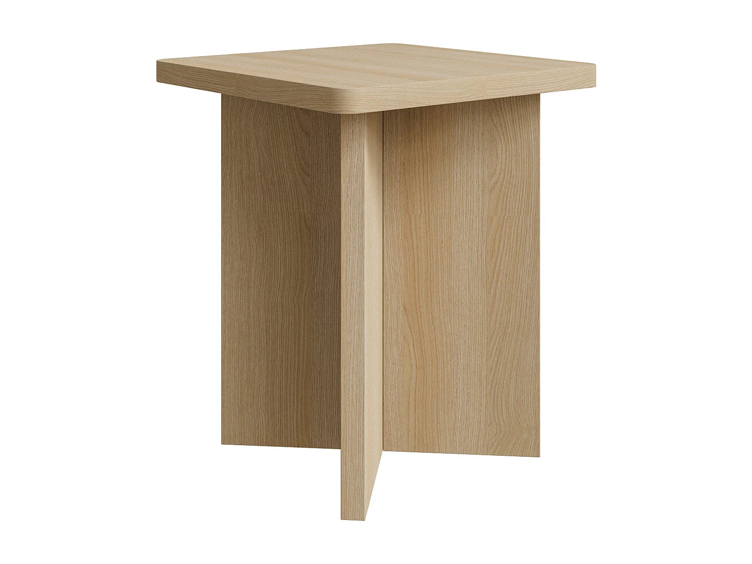 Bout de canapé carré chêne clair style japandi – SOREN