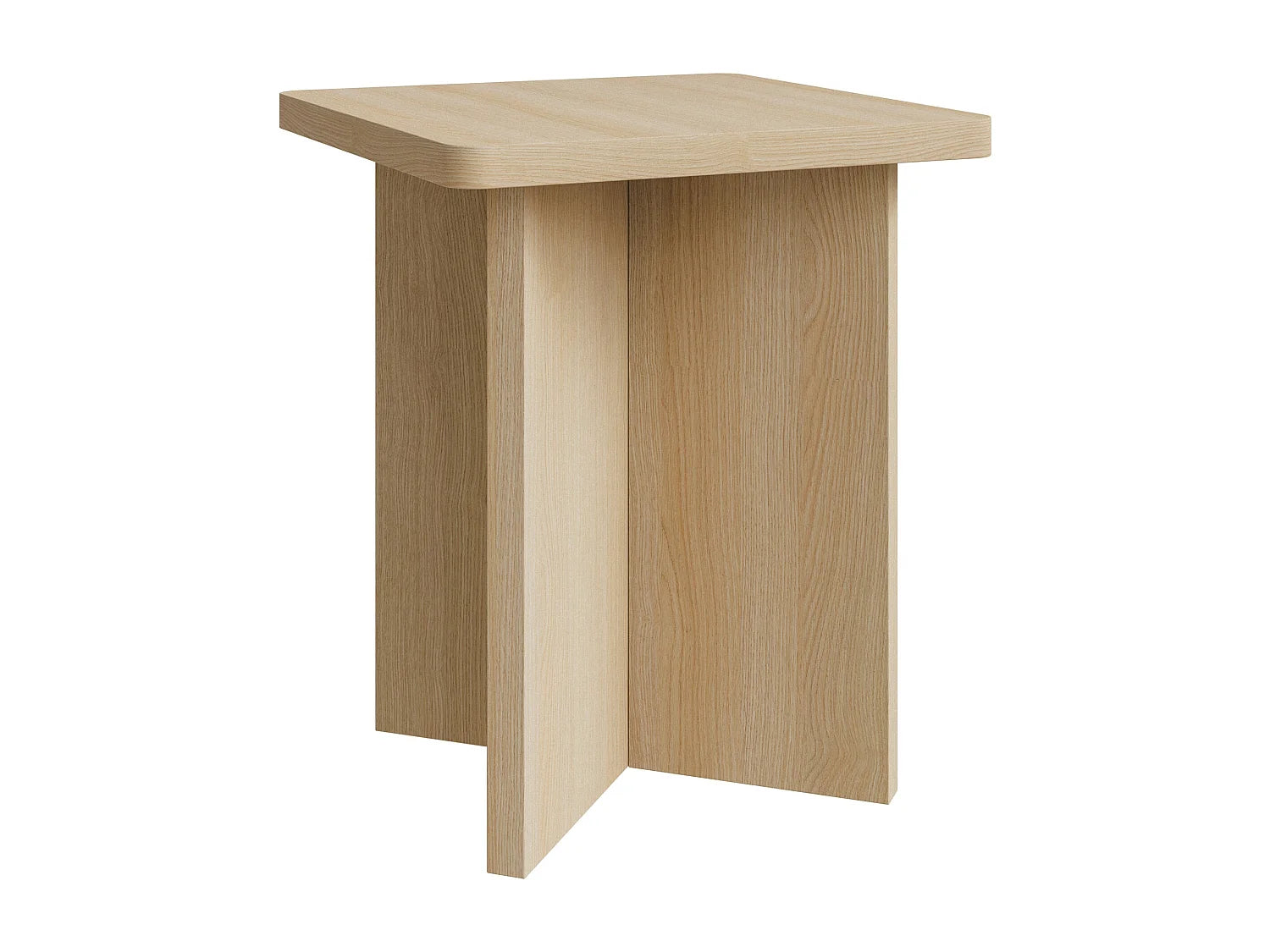 Bout de canapé carré chêne clair style japandi – SOREN