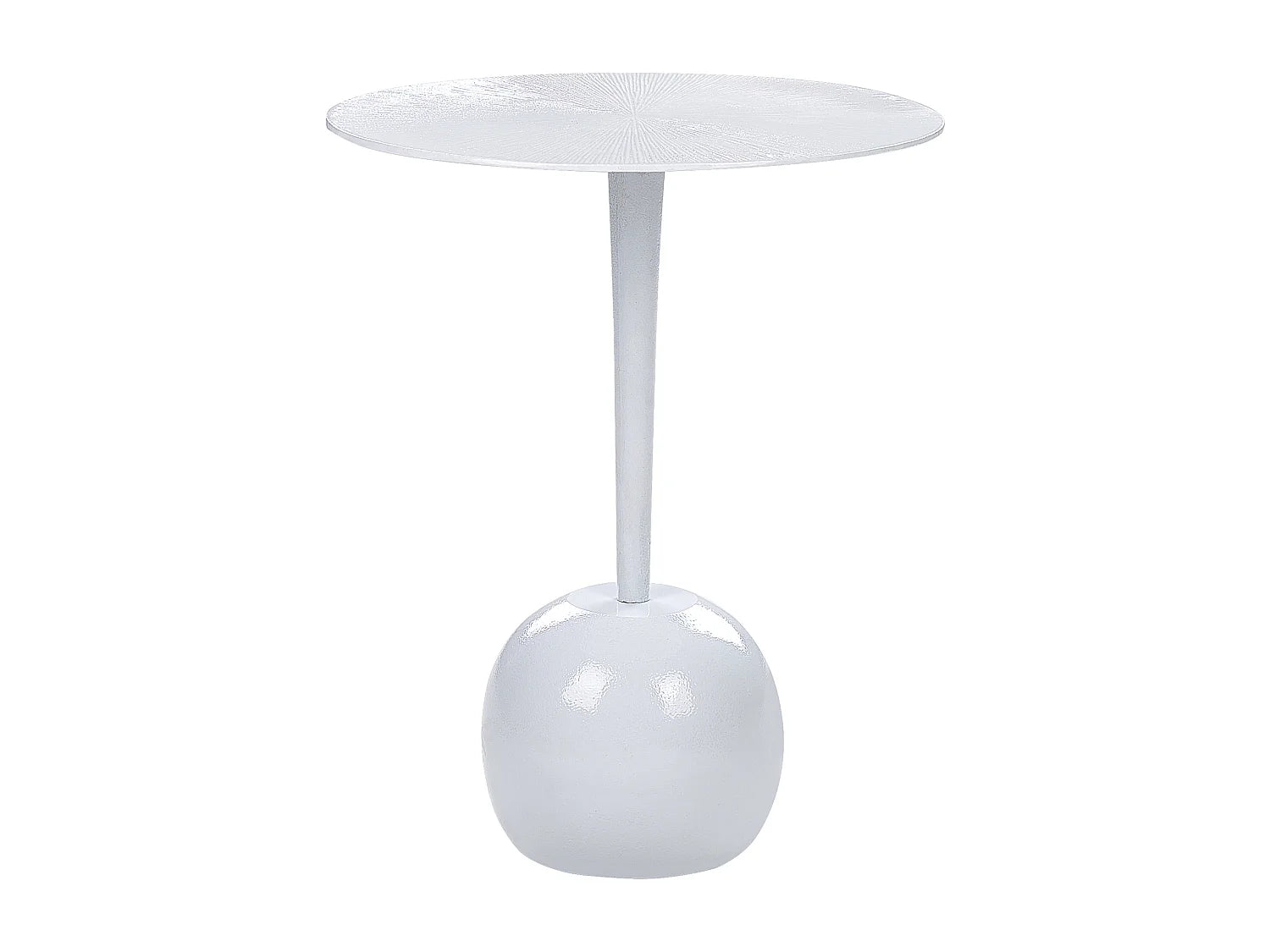 Bout de canapé rond en métal blanc scandinave – ALUÉA