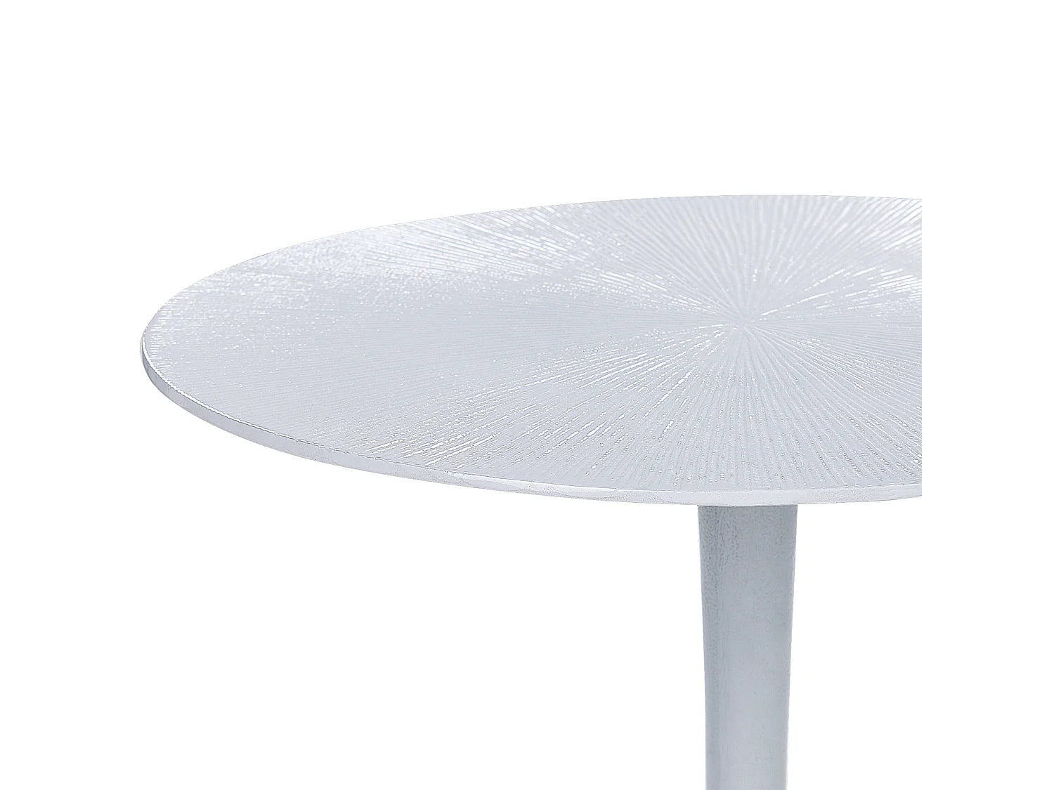 Bout de canapé rond en métal blanc scandinave – ALUÉA