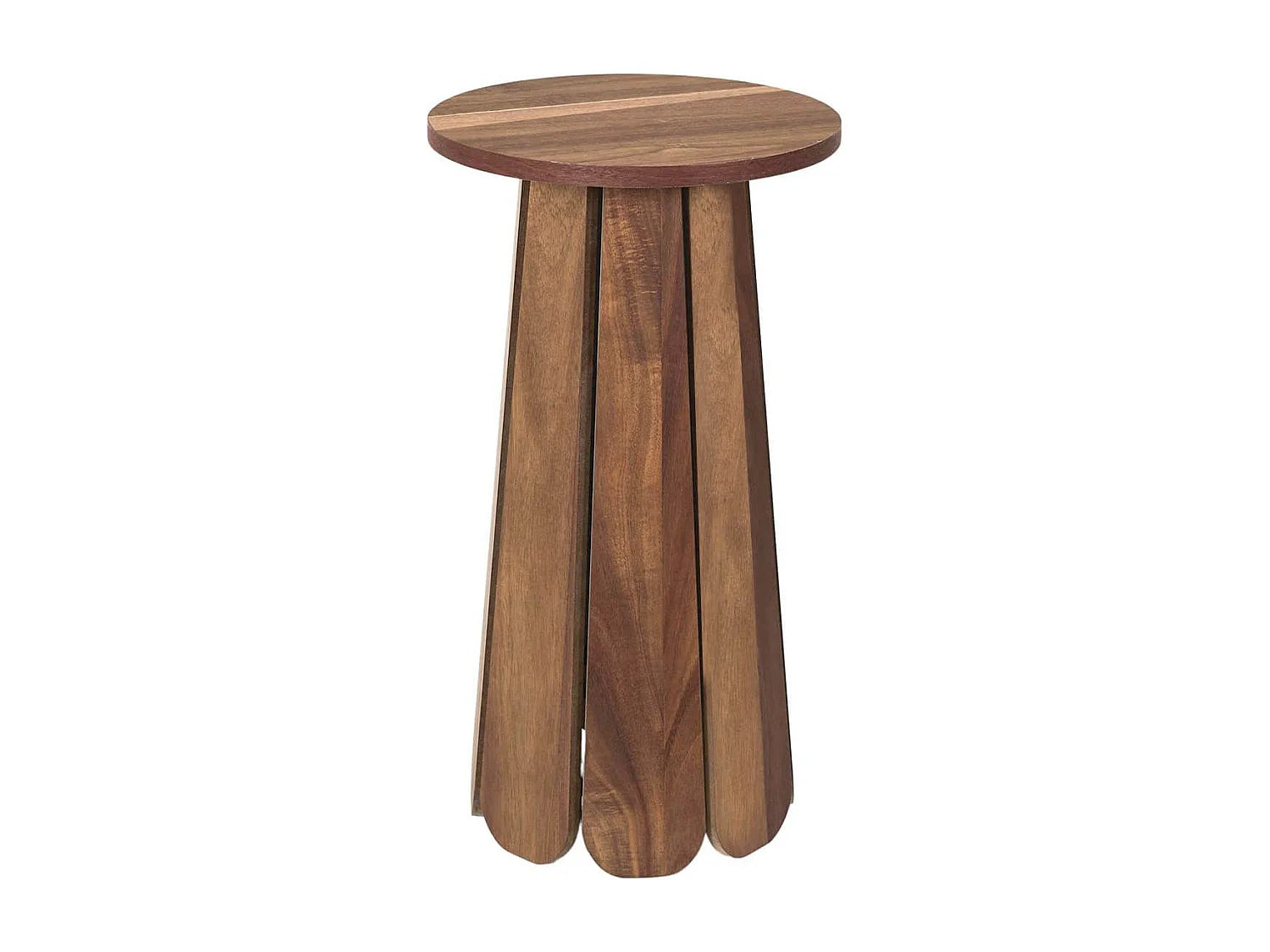 Bout de canapé haut en acacia aspect noyer – LYLÏAN