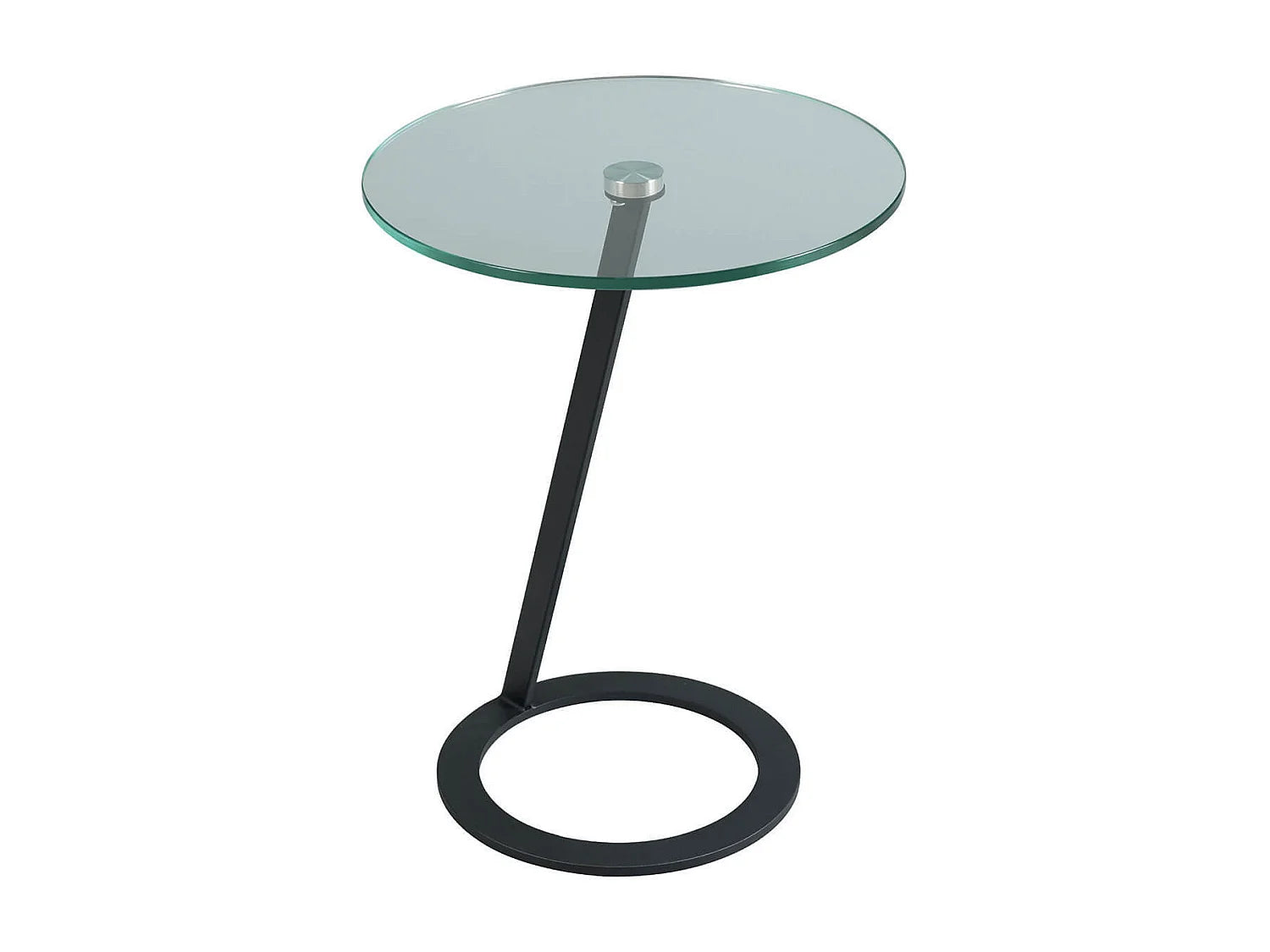 Bout de canapé rond verre trempé transparent – DRIFT