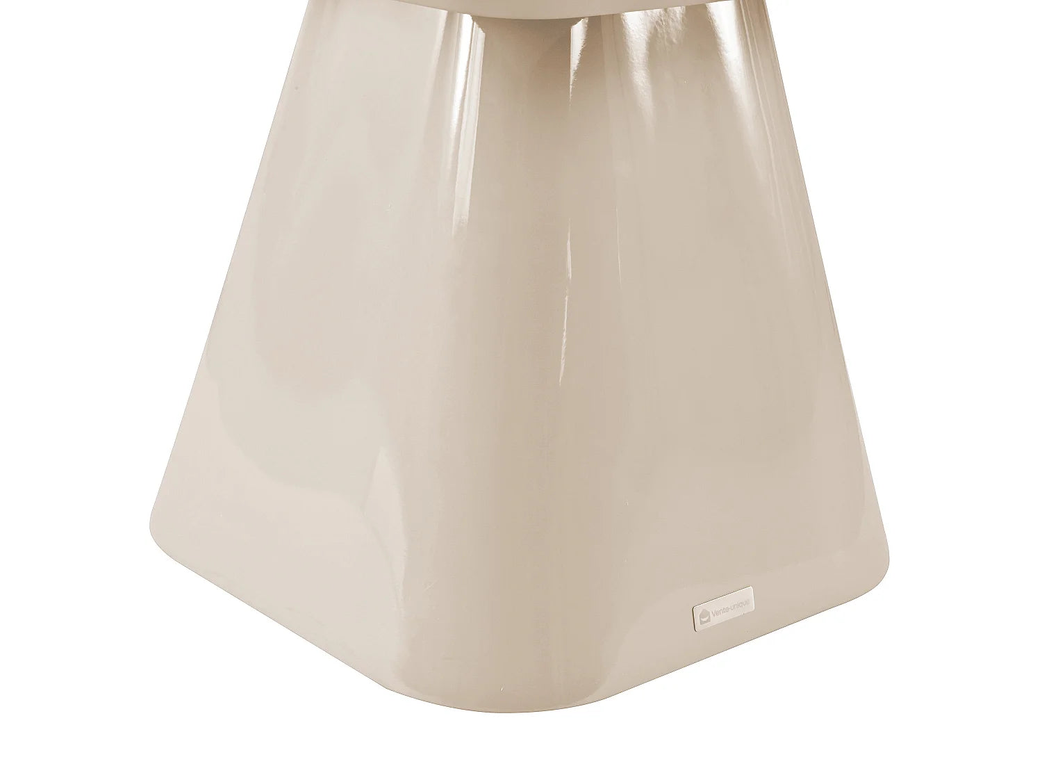Bout de canapé carré en MDF taupe laqué – TALYA