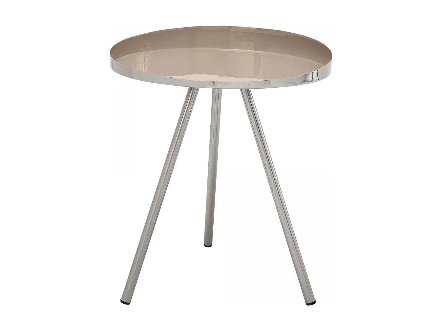 Bout de canapé carré en fer taupe contemporain – EDINO