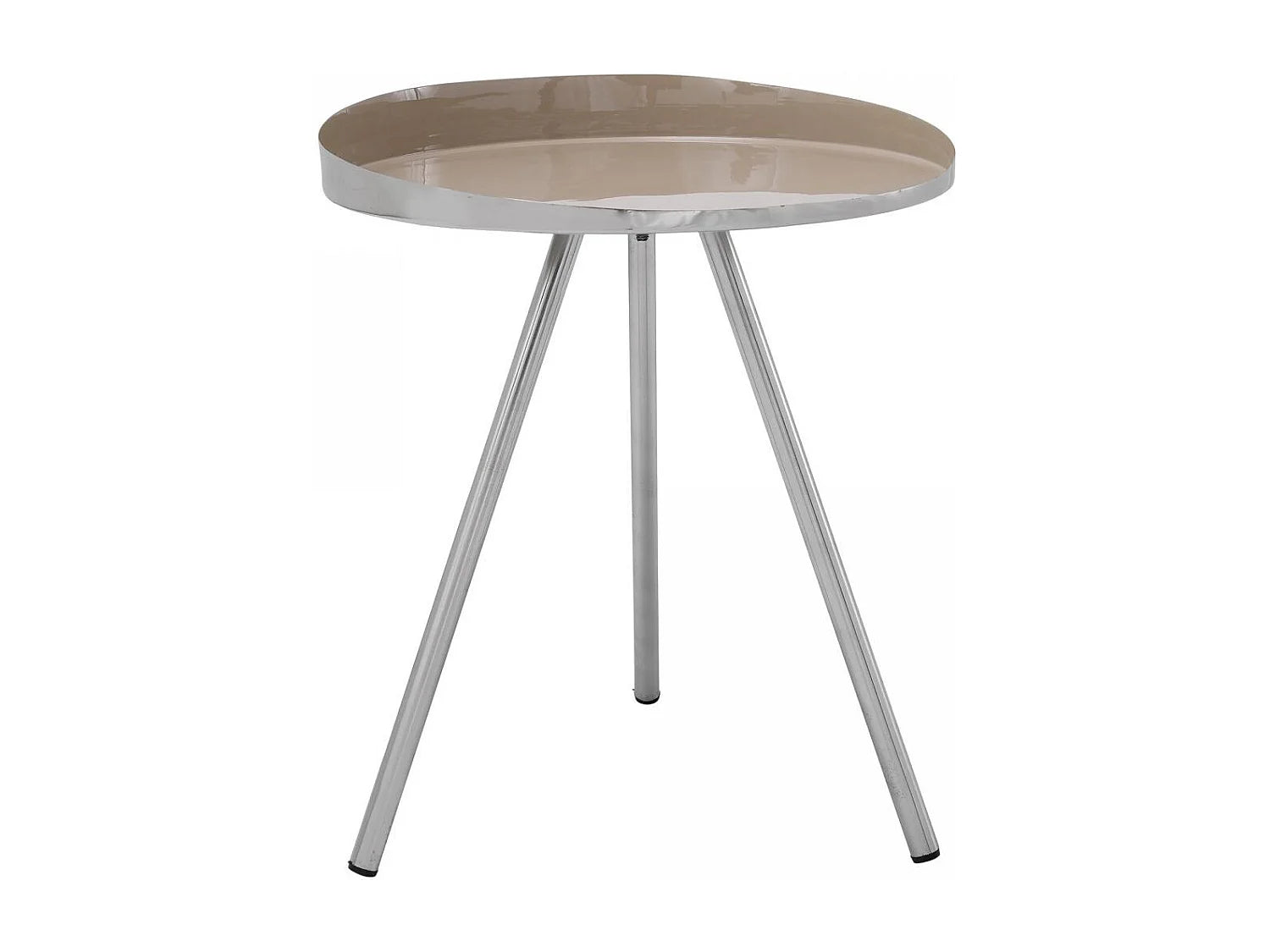 Bout de canapé carré en fer taupe contemporain – EDINO
