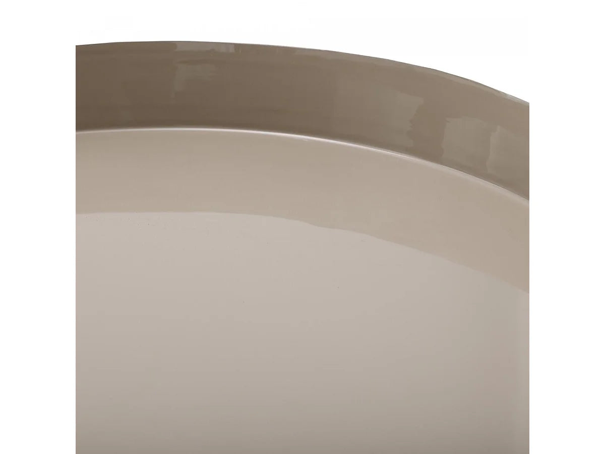 Bout de canapé carré en fer taupe contemporain – EDINO