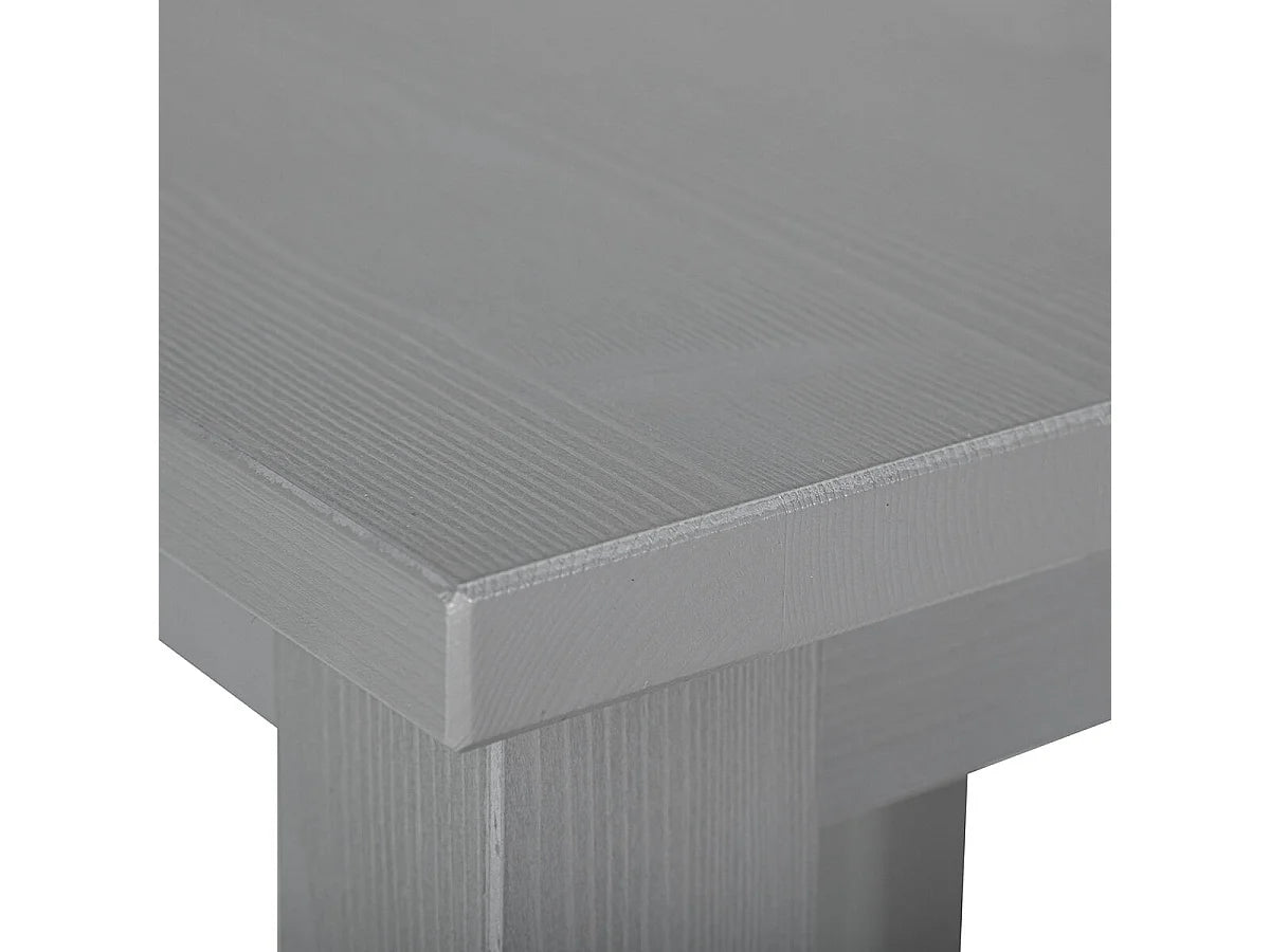 Bout de canapé carré en bois massif vernis gris – FENNO