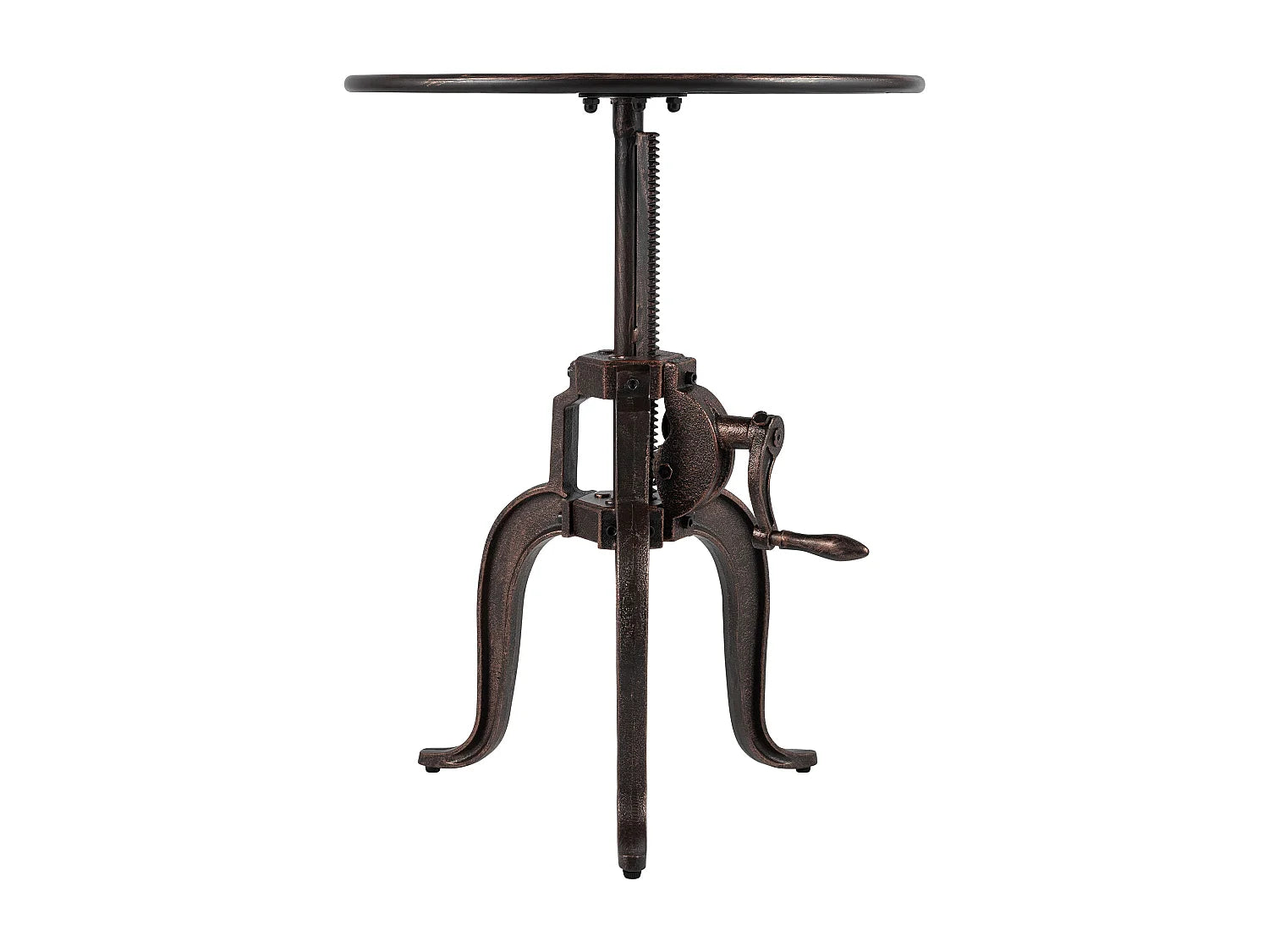 Bout de canapé rond en métal bronze réglable – FORGIO
