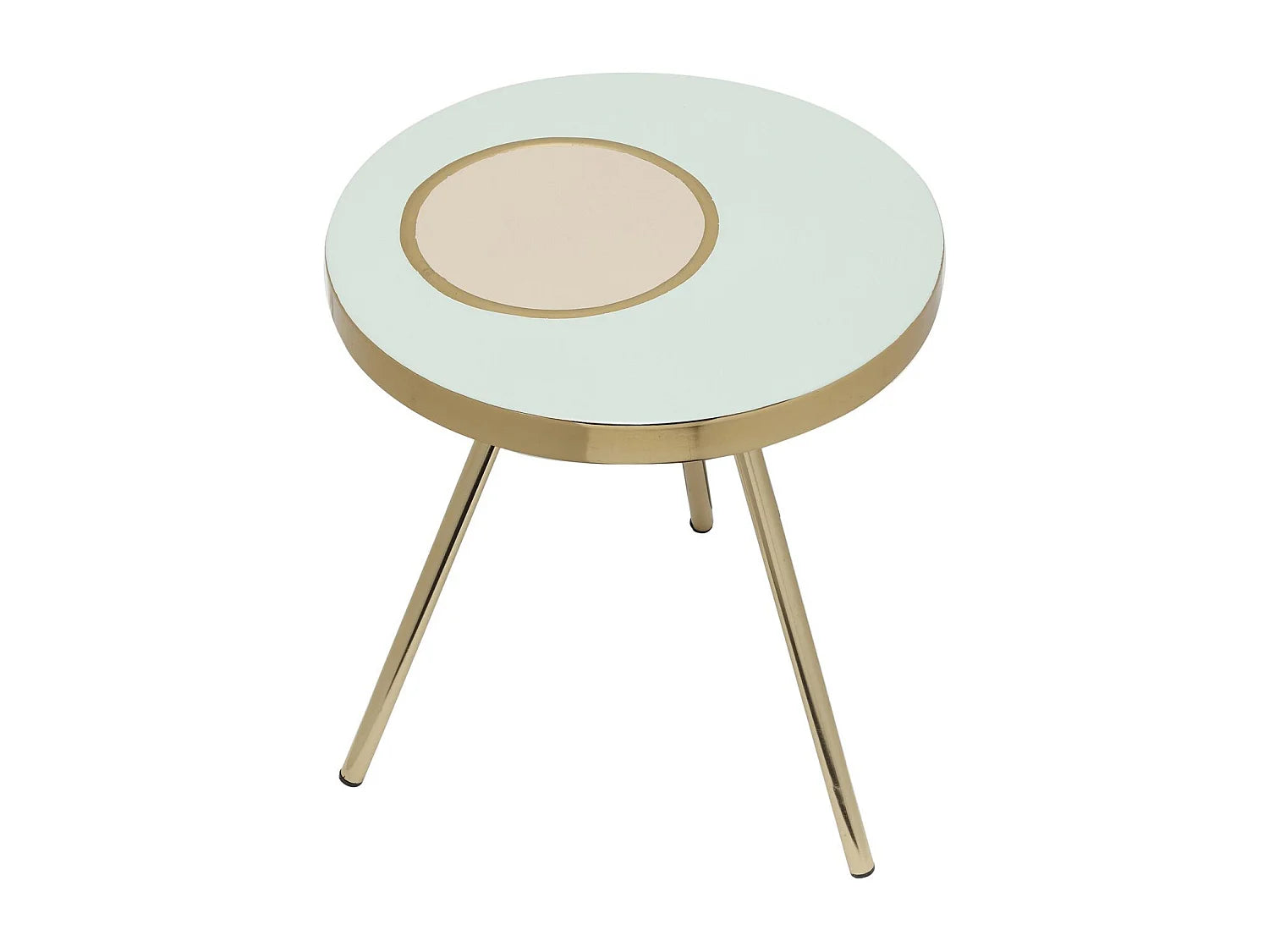 Bout de canapé en métal doré design – SOLÈNE
