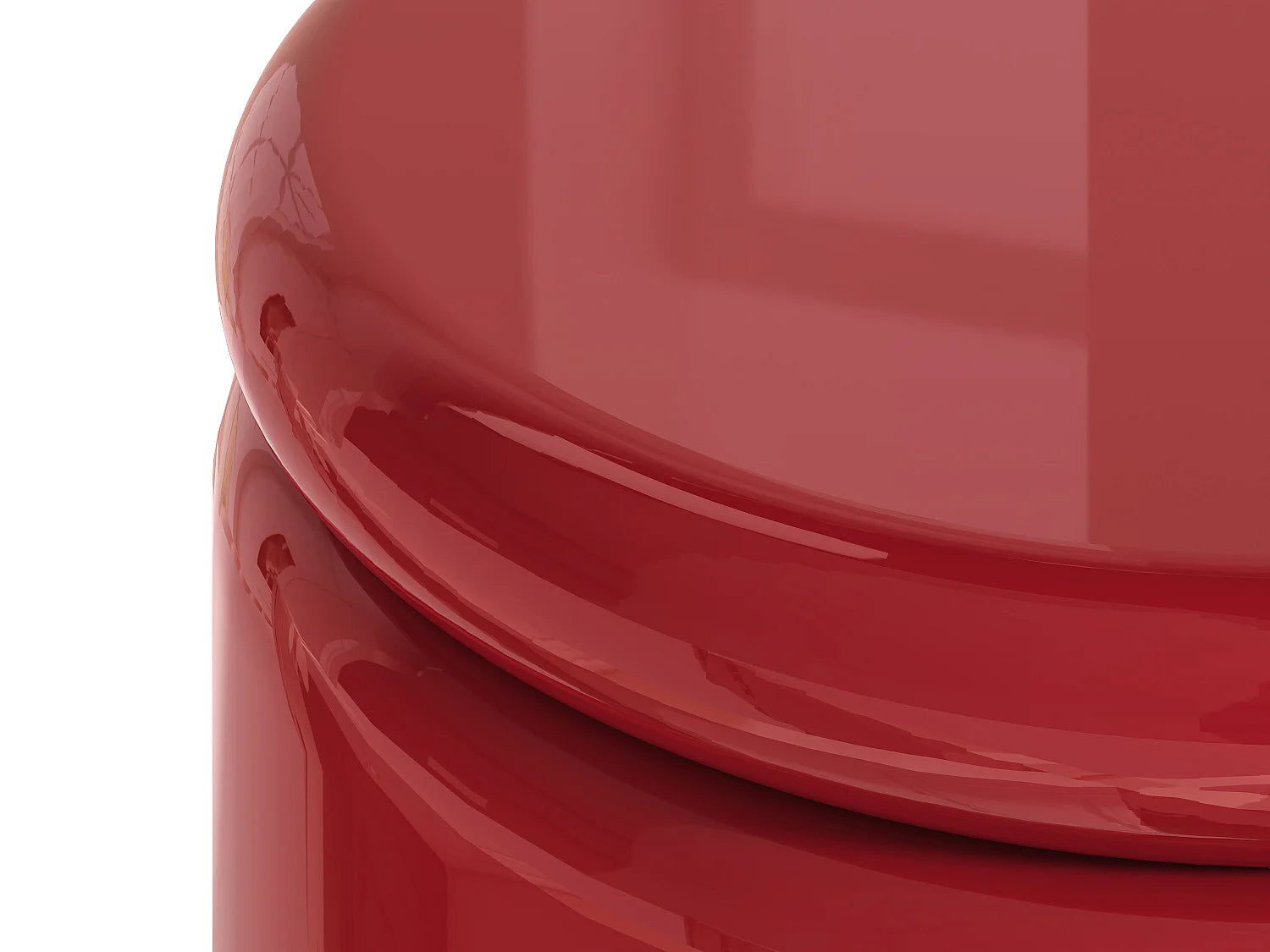 Bout de canapé monobloc laqué rouge – CALYX