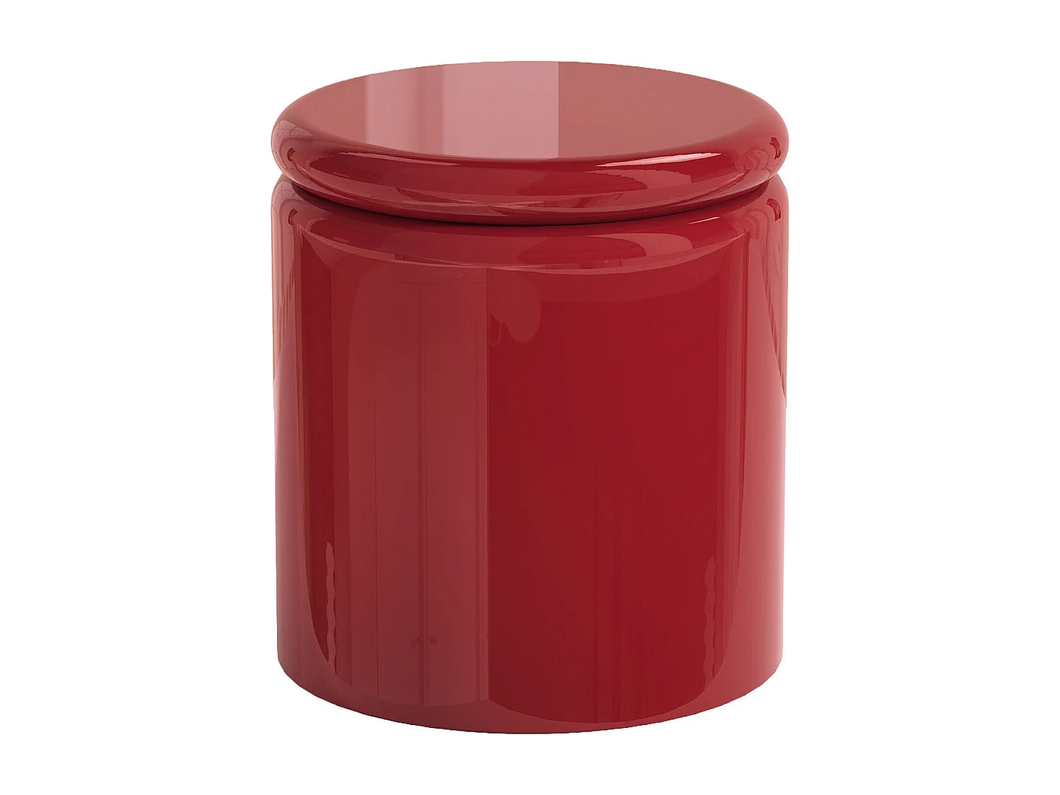 Bout de canapé monobloc laqué rouge – CALYX