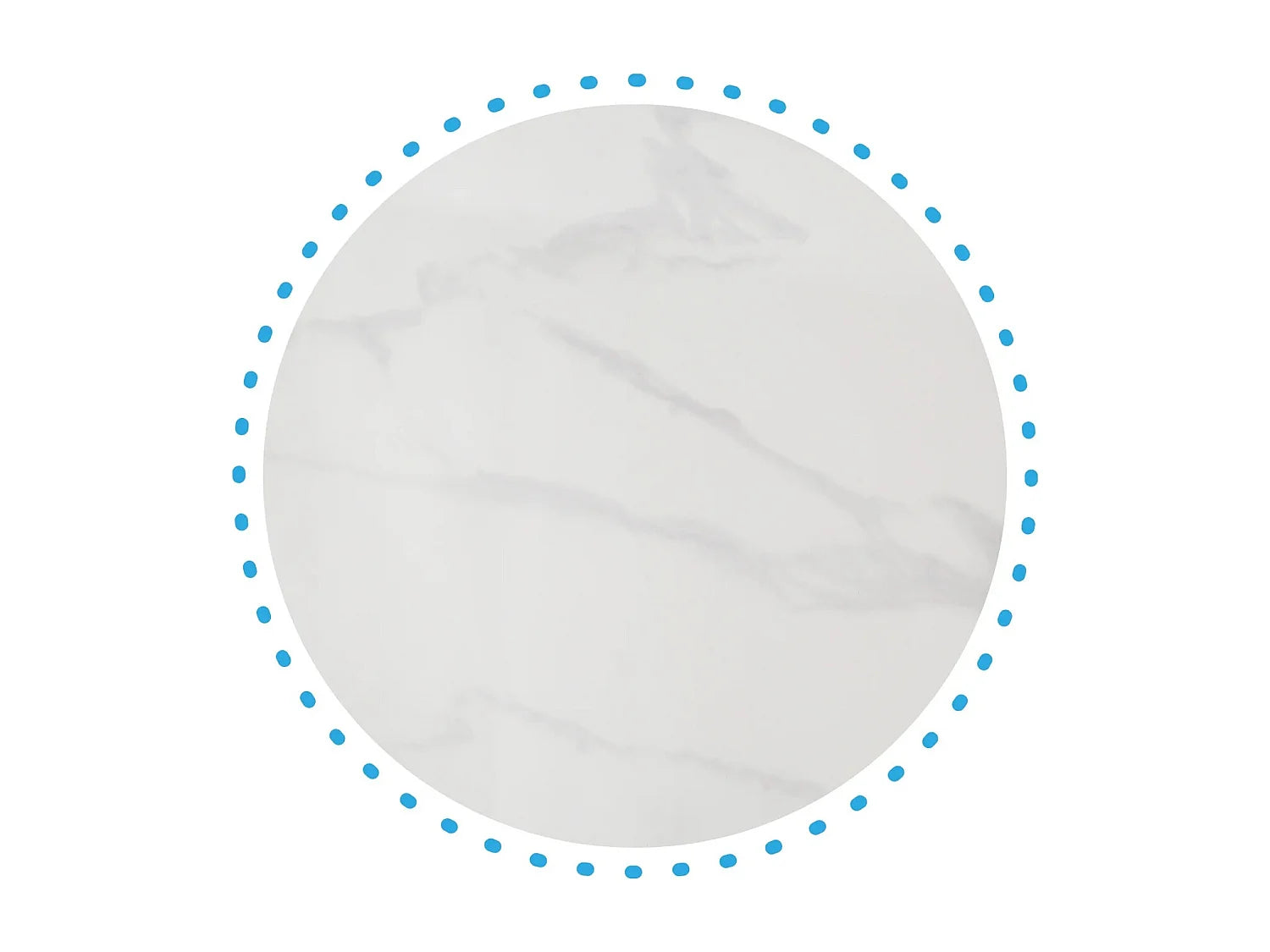 Bout de canapé rond marbre blanc et doré – MARVELLA