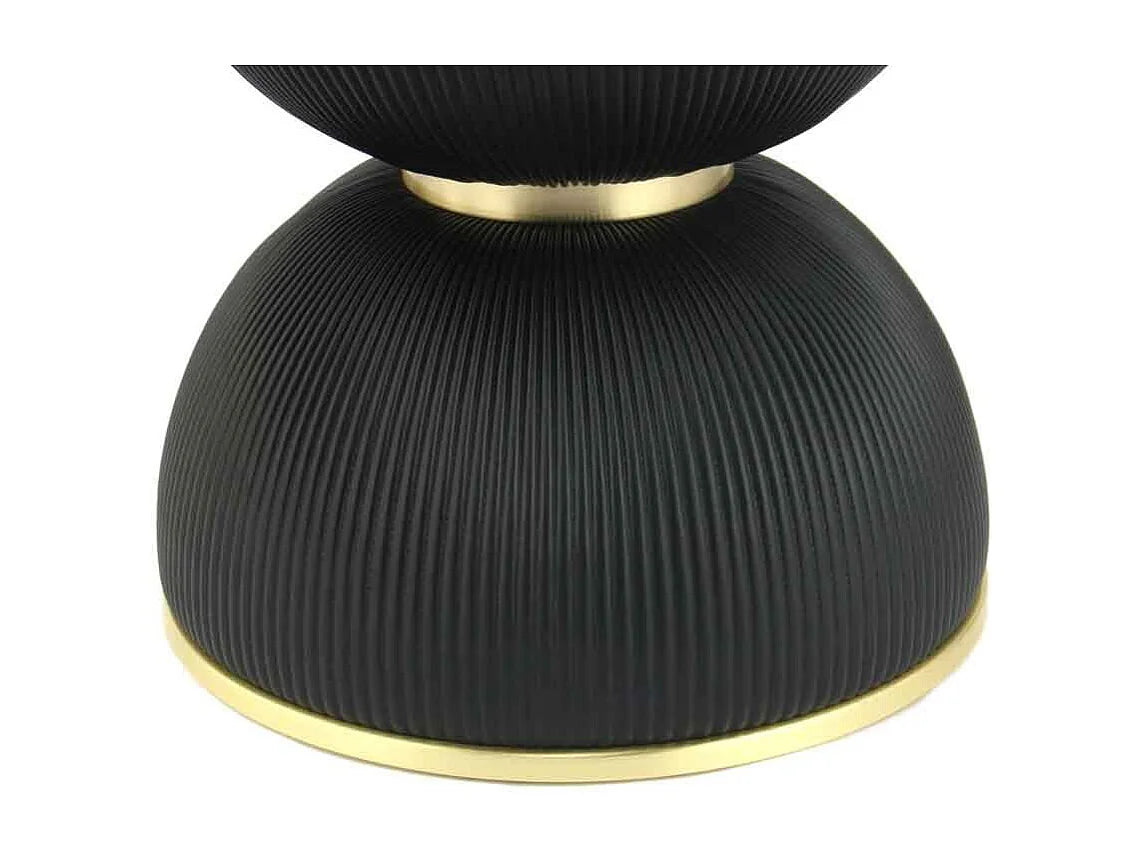 Bout de canapé rond design noir et or – DARIO
