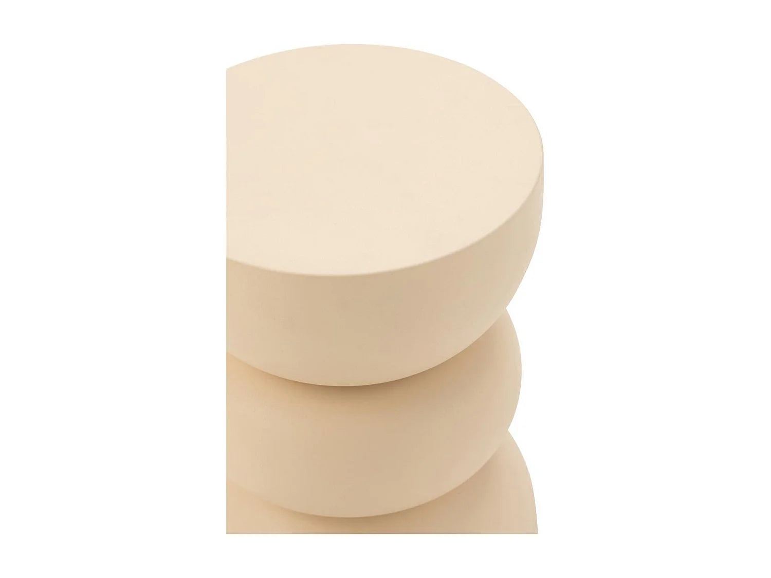 Bout de canapé en métal beige design – SABLINE