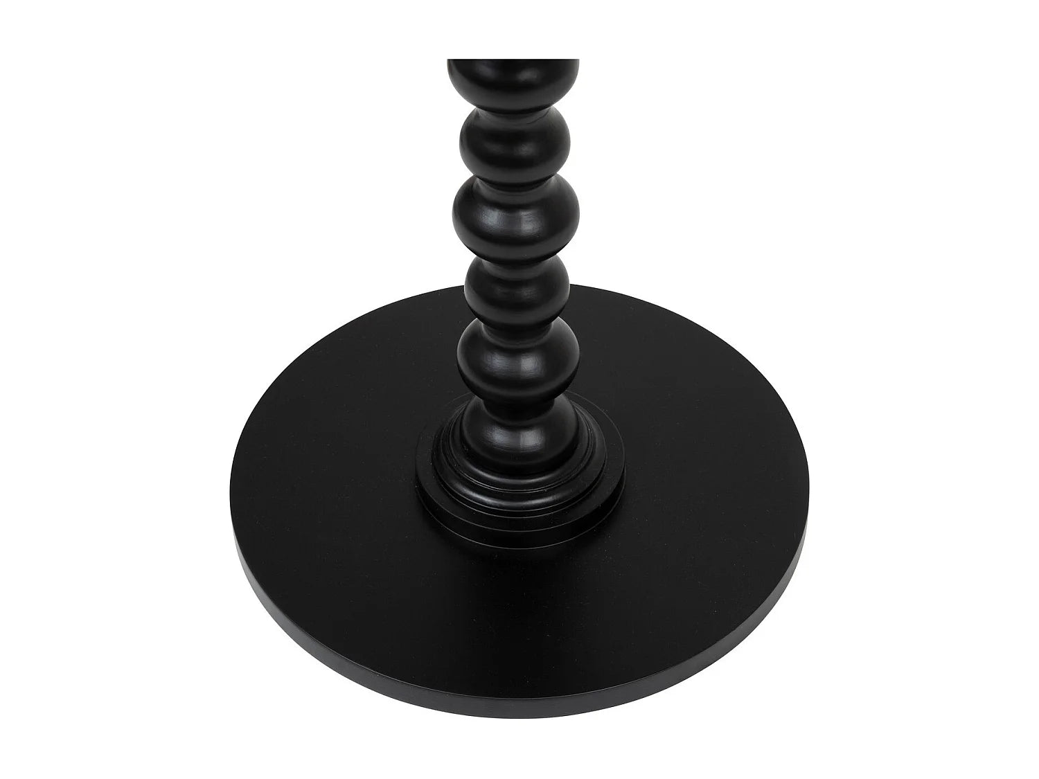 Bout de canapé rond en bois noir mat – PINÉO