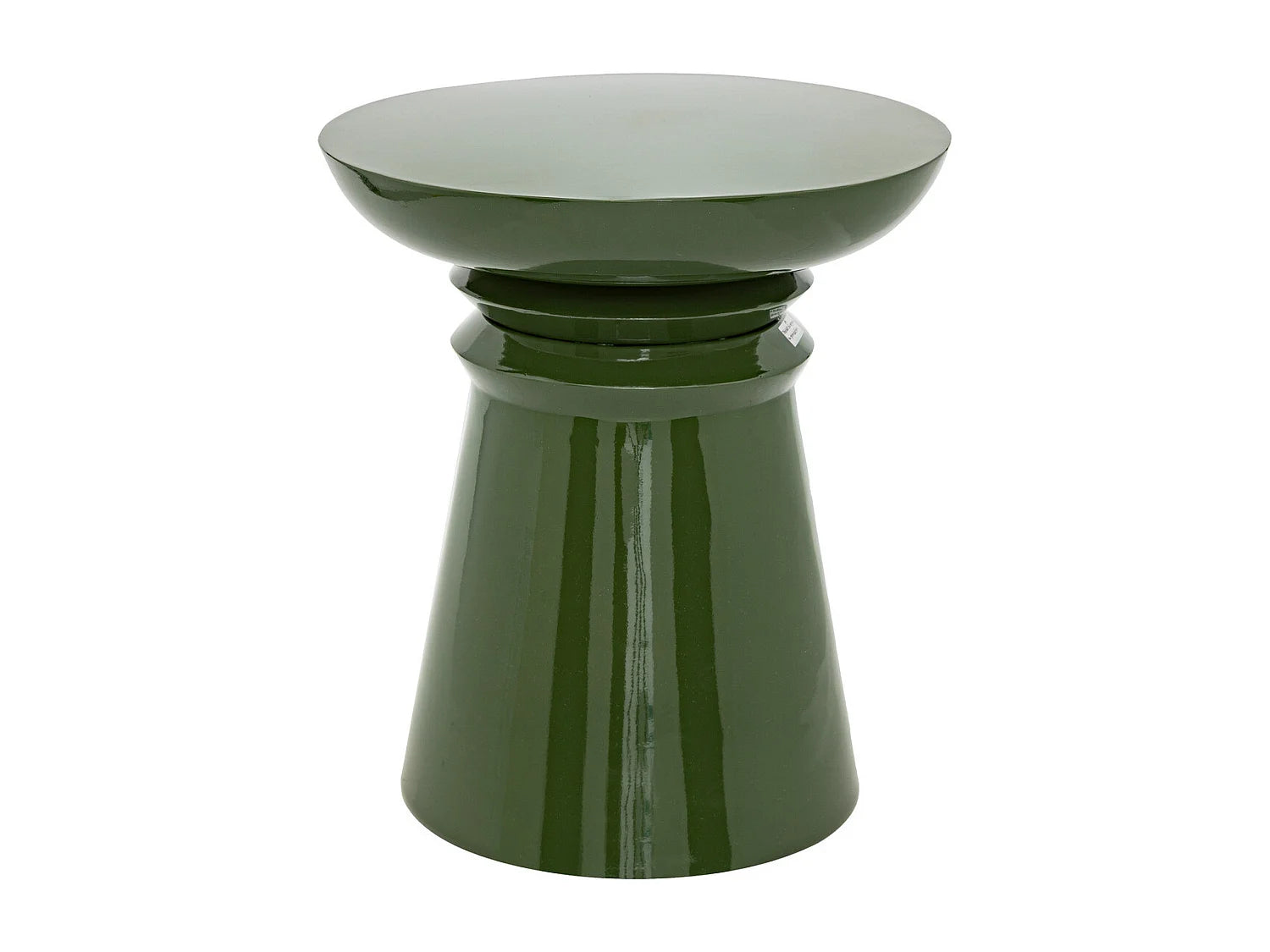Bout de canapé rond en métal vert – FOLIAGE