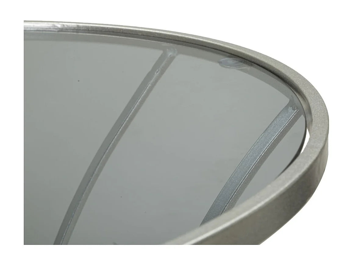 Bout de canapé haut métal plateau verre fumé – VESPA