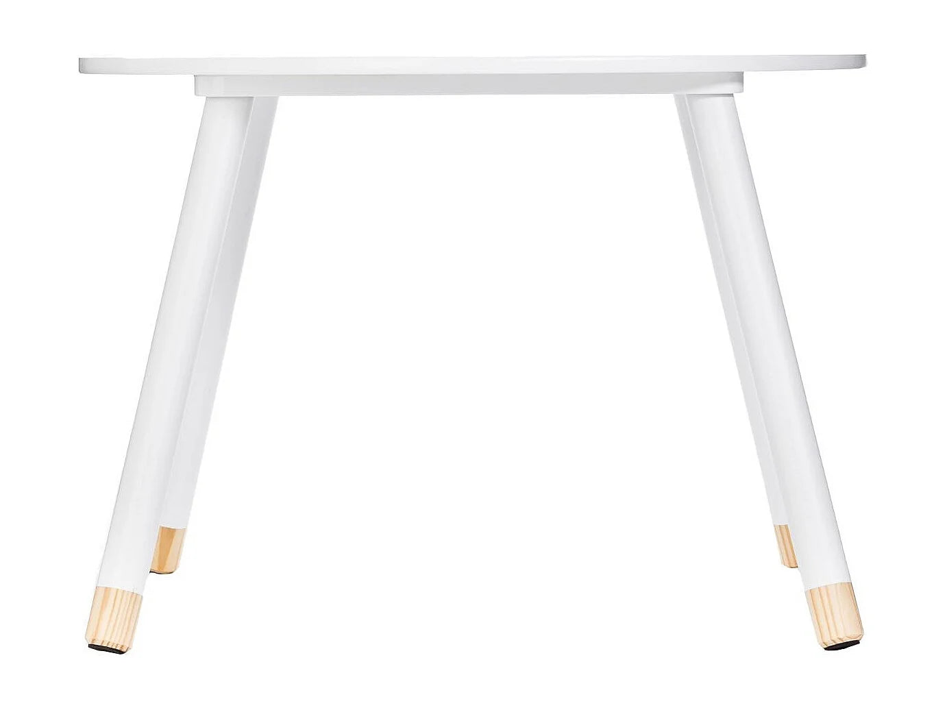 Bout de canapé rond en bois blanc compact – PALUMA