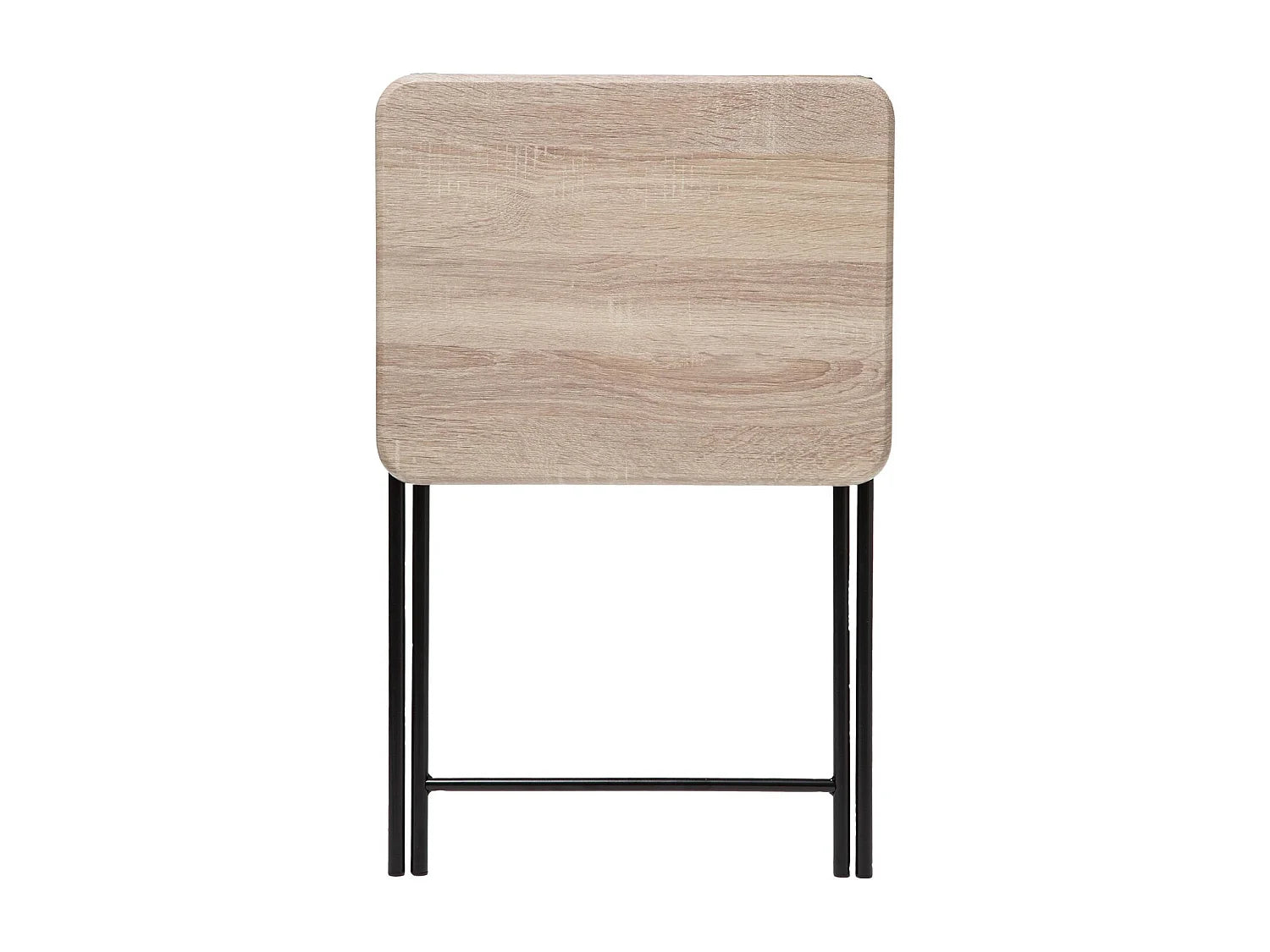 Bout de canapé pliant gris en bois et métal – PLIKO